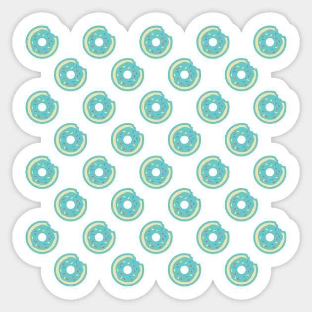 Colorful Donut Pattern Sticker by Kyle O'Briant